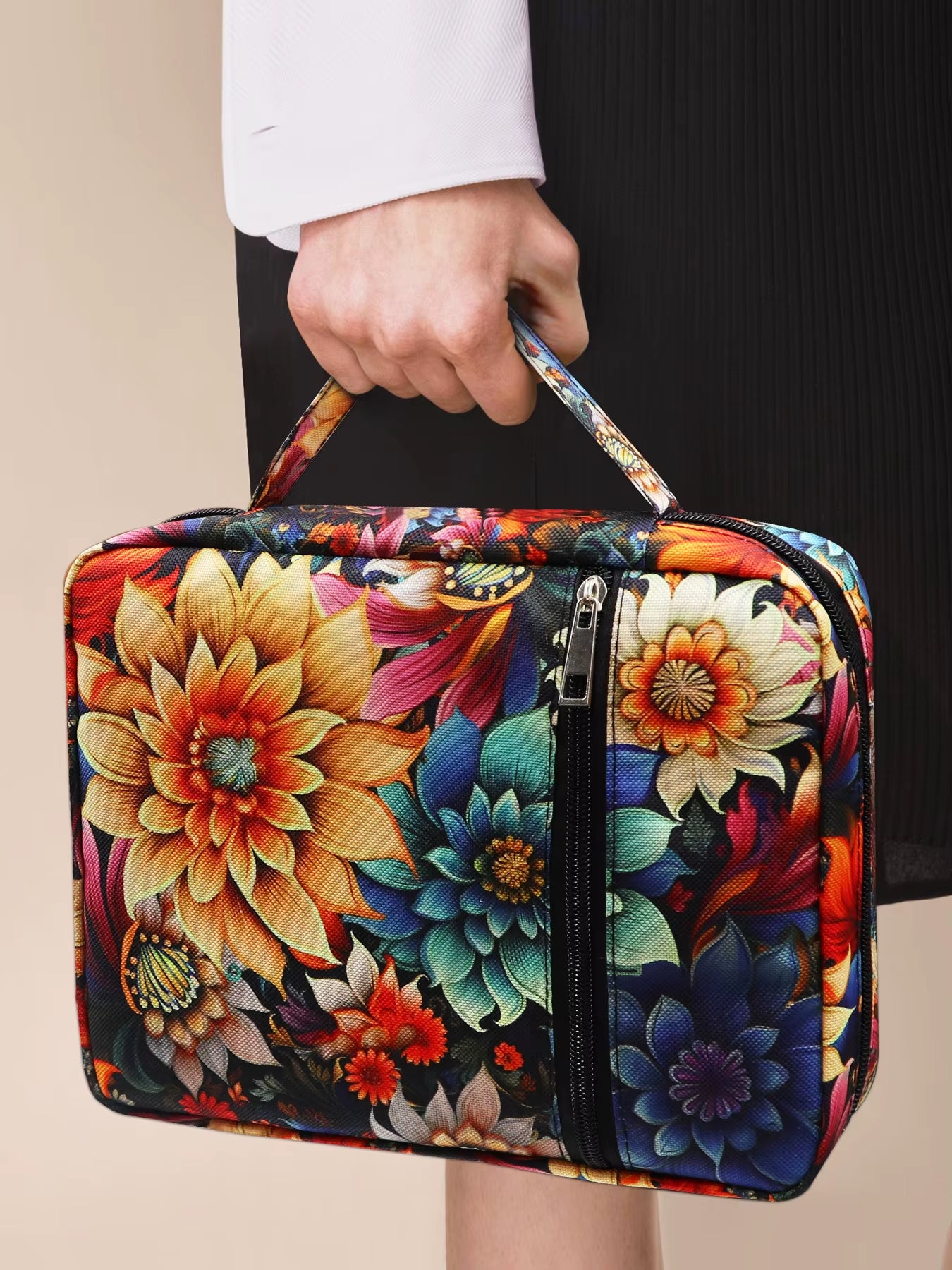 Bible Cover for Women with Flowers Printing, Bible Case,Bible Bag, Study Bible Case,Covers for Bible,Bible Boooks Covers