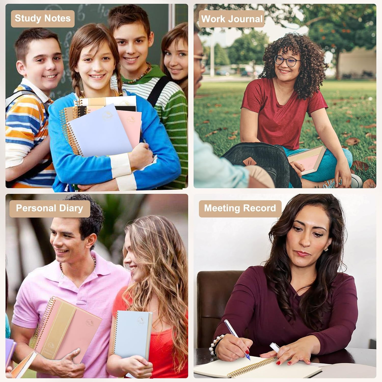 Small Spiral Notebook,300 Pages Hardcover Spiral Notebooks,5.5”X 7.5”College Ruled Notebook,A5 Spiral Bound Journal,Hard Cover Notebooks for Work Writing School,A5 Blue