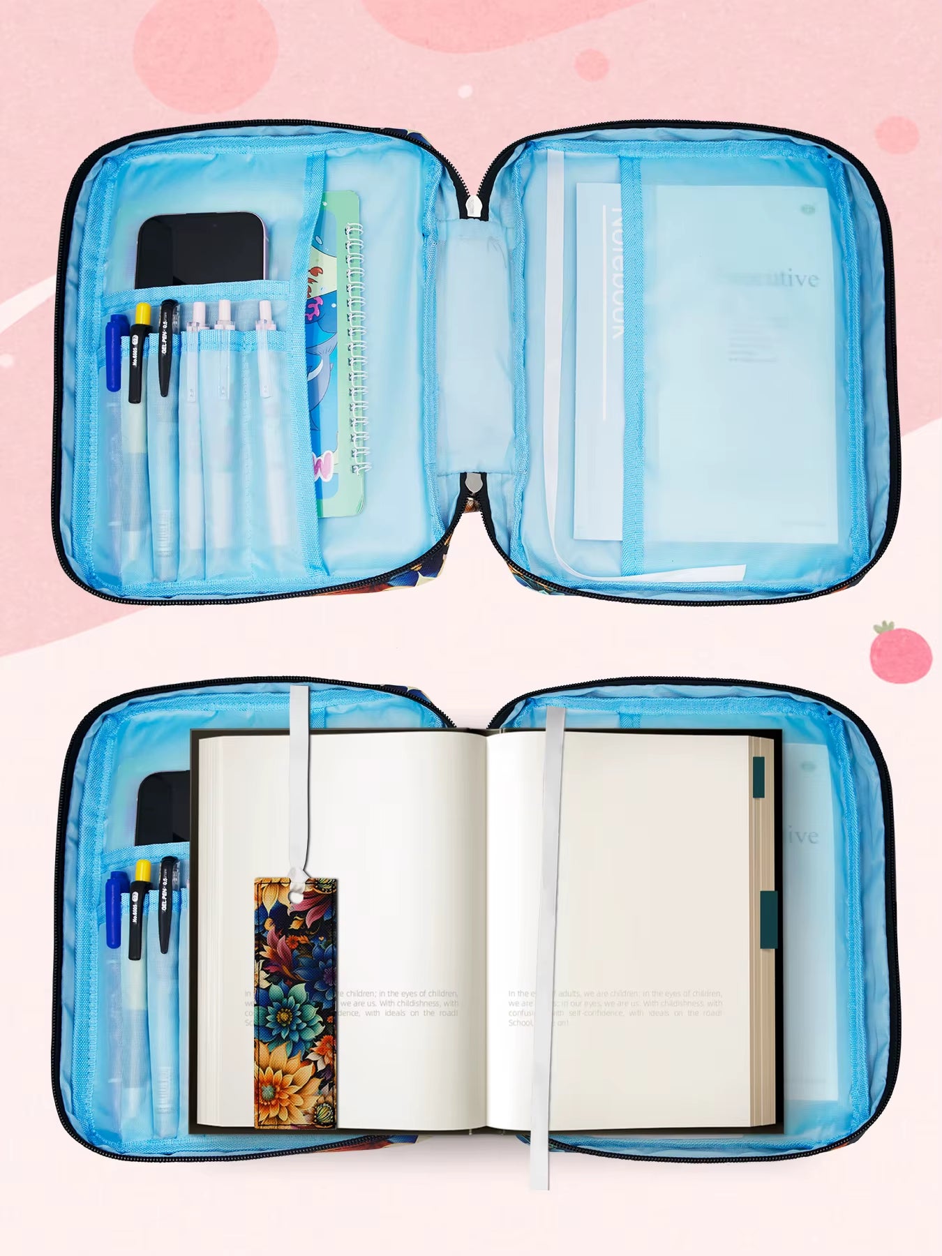 Bible Cover for Women with Flowers Printing, Bible Case,Bible Bag, Study Bible Case,Covers for Bible,Bible Boooks Covers