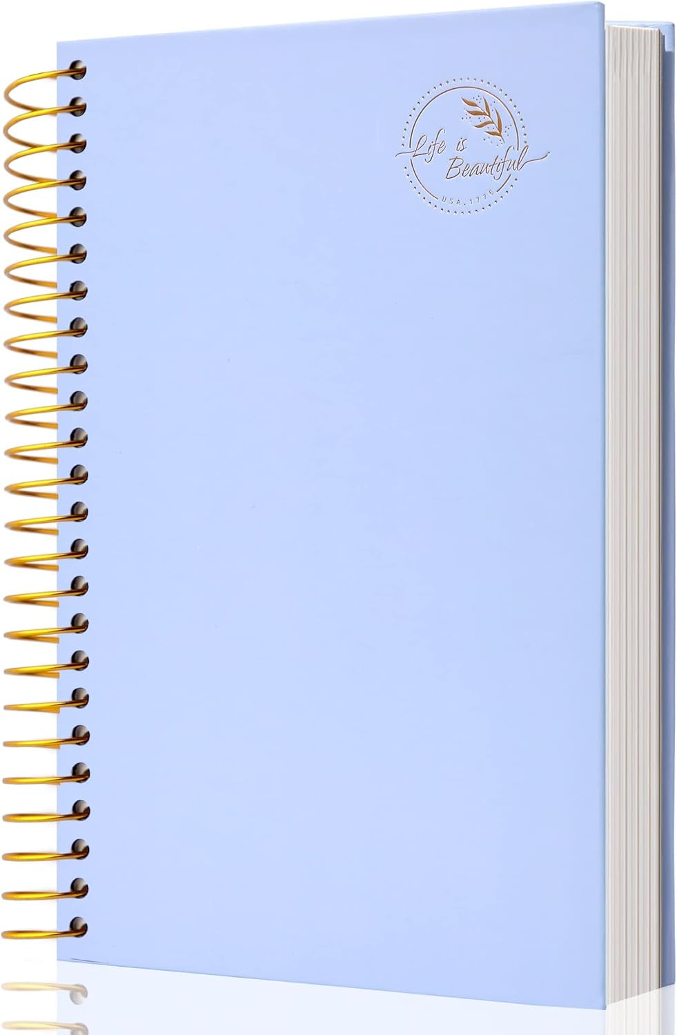 Small Spiral Notebook,300 Pages Hardcover Spiral Notebooks,5.5”X 7.5”College Ruled Notebook,A5 Spiral Bound Journal,Hard Cover Notebooks for Work Writing School,A5 Blue